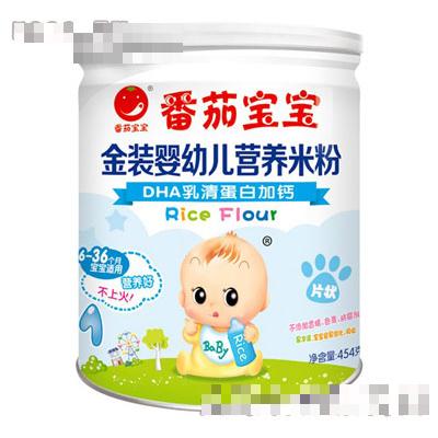 番茄寶寶DHA乳清蛋白加鈣金裝嬰兒營養米粉454g