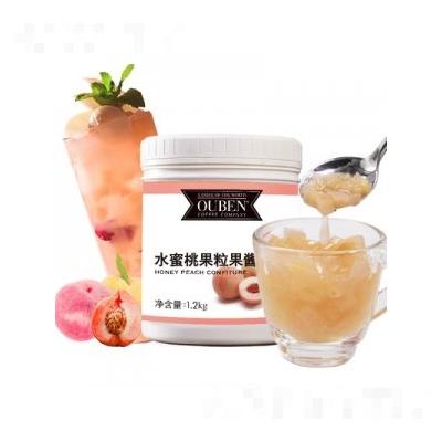 歐本中飲水蜜桃果粒果醬1.2kg