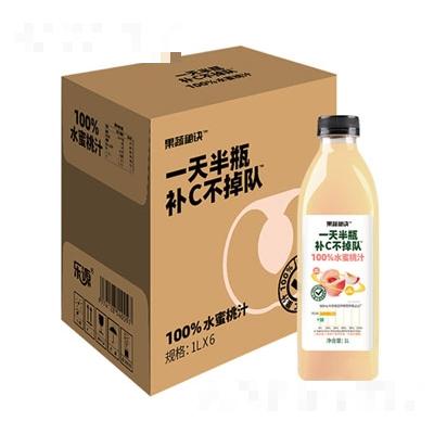 果秘秘訣水蜜桃汁1LX6