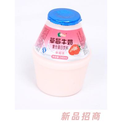 果不離草莓牛奶瓶裝