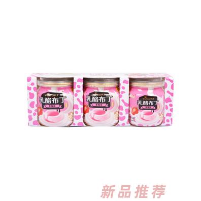果不離乳酪布丁-草莓味（紅色）