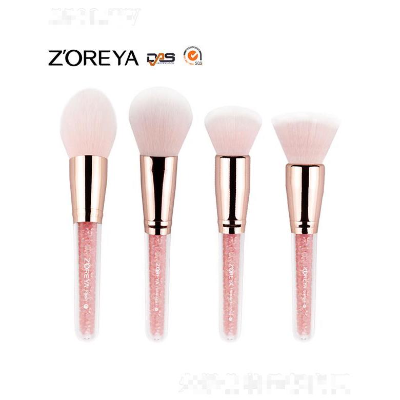 ZOREYA4支流沙美妝工具化妝套刷   水晶柄尼龍毛化妝刷套裝
