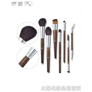 花面貍美妝彩妝高品質實木柄-動物毛7支化妝套刷