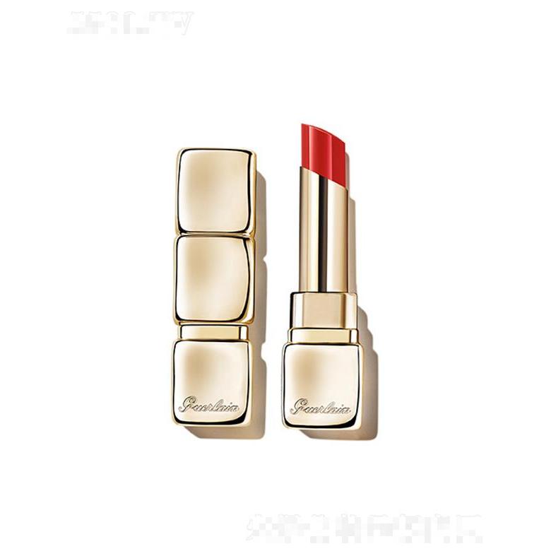嬌蘭KISSKISS親親水感炫光唇膏709 PETAL RED上唇溫柔不突兀