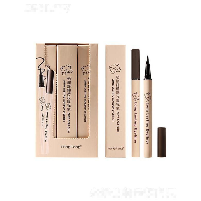 恒芳萌熊纖細持妝眼線液筆 不暈染防水速干筆頭初學者