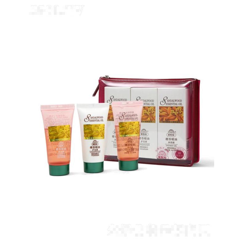美吾發檀香精油洗護沐化妝包套裝 30ml*3透明純凈不殘留