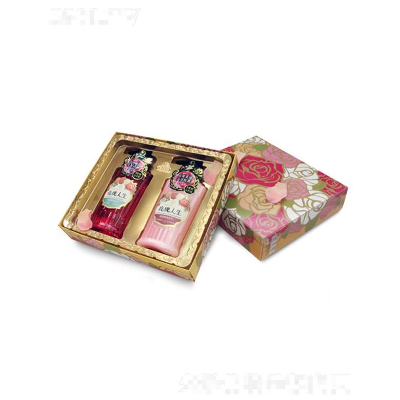 美吾發玫瑰人生鎏金彩繪禮盒 洗護 475ml*2氨基酸疊加養護
