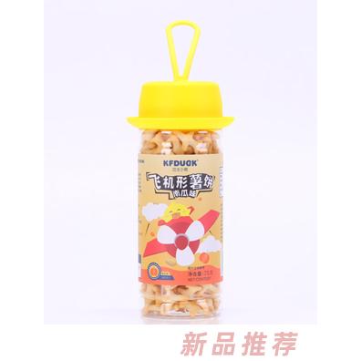 功夫小鴨飛機薯餅牛奶南瓜水果味兒童趣味餅干75g
