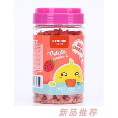 功夫小鴨馬鈴薯動物形餅干紫薯草莓原味果蔬造型餅干70g