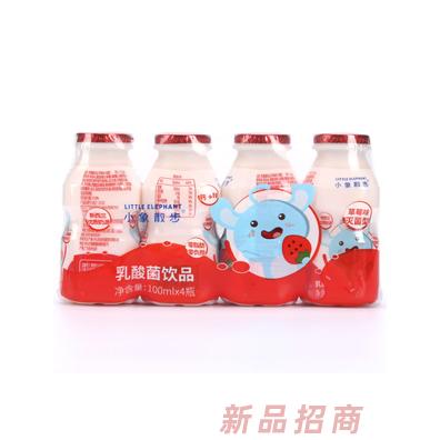 小象散步乳酸菌飲料草莓水蜜桃香橙原味多種口味混合板裝100ml*4瓶
