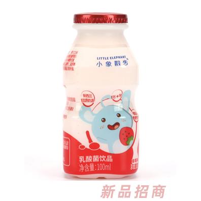 小象散步乳酸菌飲料水蜜桃香橙草莓原味單瓶裝100ml果汁乳味飲品