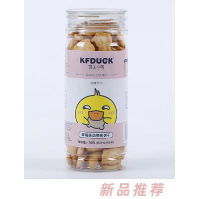 功夫小鴨草莓味動物形牛奶味數字形蔬菜味小魚形餅干70g