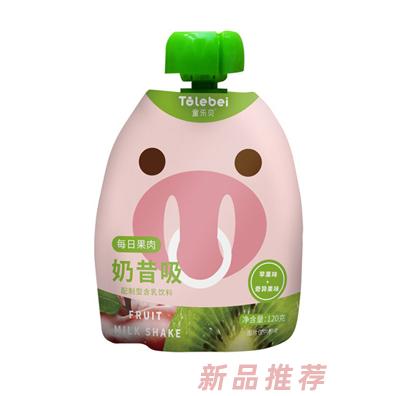 童樂(lè)貝每日果肉奶昔吸蘋(píng)果奇異果紅心柚香橙混合莓味配置型含乳飲料