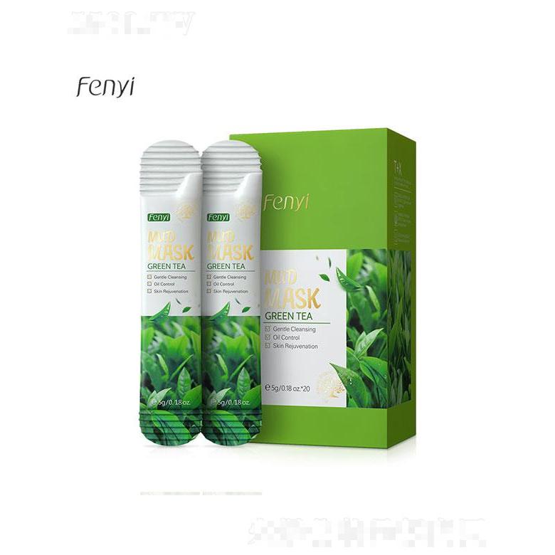 汕頭市威仕達  芬逸綠茶泥漿面膜  5gx20條盒裝   補水保濕
