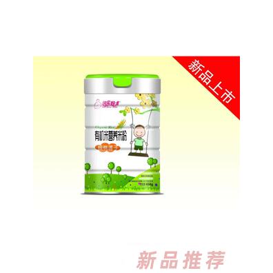 倍樂媽咪核桃蓮子鐵鋅鈣益生元嬰幼兒有機米營養米粉聽裝458g