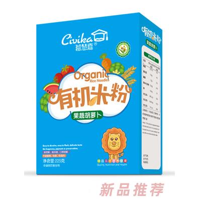 智慧嘉果蔬胡蘿卜+淮山薏米+經典原味+益生元護暢有機米粉盒裝225g