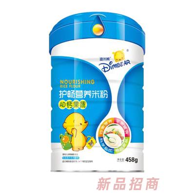 迪米熊AD鈣果蔬復合益生元核桃蓮子鐵鋅鈣多種口味護暢營養米粉罐裝