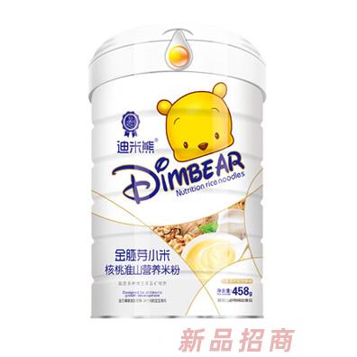 迪米熊淮山核桃鐵鋅鈣五谷雜糧益生元金胚芽小米營養米粉罐裝
