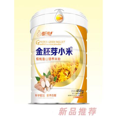 倍樂媽咪核桃淮山鐵鋅鈣五谷雜糧益生元金胚芽小米營養(yǎng)米粉桶裝