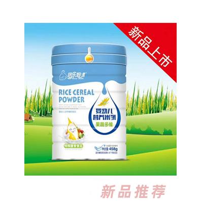 倍樂媽咪果蔬多維核桃蓮子鐵鋅鈣益生元多種口味嬰幼兒營養(yǎng)米乳罐裝