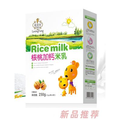愛茵坊核桃加鈣雙益護暢鐵鋅鈣益生元米乳盒裝寶寶輔食代理