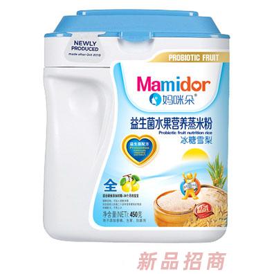 媽咪朵冰糖雪梨蘋果燕麥果蔬多維香橙胡蘿卜益生菌水果營養蒸米粉