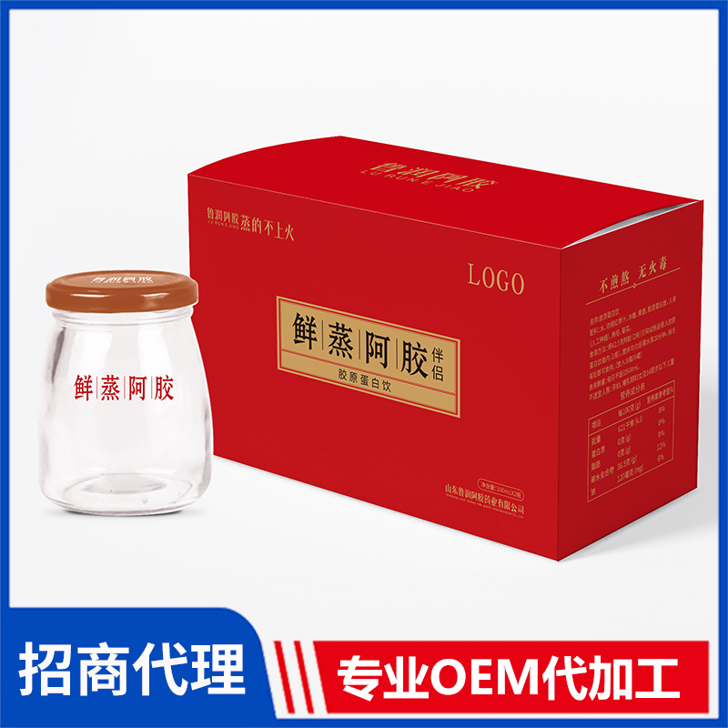 魯潤阿膠 鮮蒸阿膠伴侶膠原蛋白飲 阿膠糕批發定制口服液OEM代工