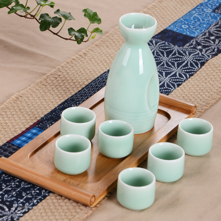 青瓷黃酒分酒器陶瓷酒壺復古風中式酒具oem代工