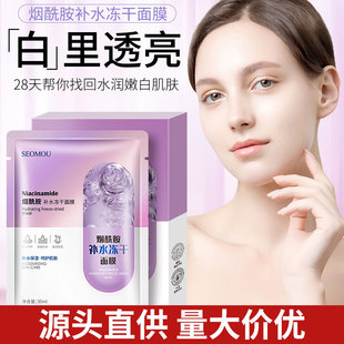 煙酰胺補(bǔ)水凍干面膜批發(fā)高保濕滋潤(rùn)肌膚控油提亮oem代加工
