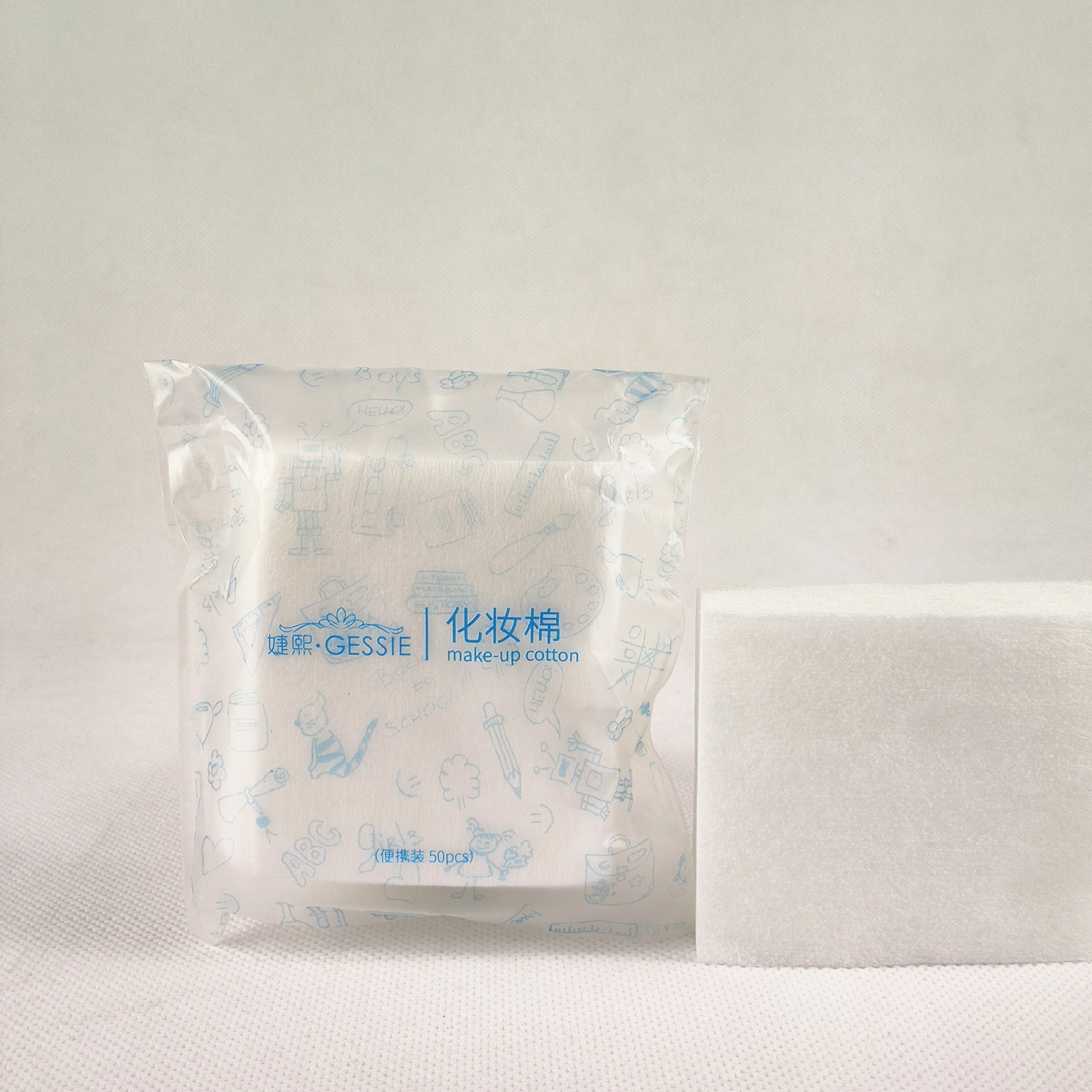 化妝棉50片單層加厚6×7cm卸妝棉OEM代工廠(chǎng)