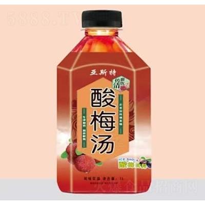 亞斯特果汁飲料酸梅湯大瓶1L裝招商代理商超貨源OEM代加工