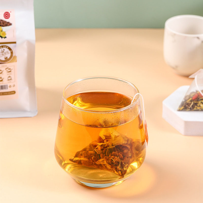 菊花枸杞決明子茶 甘草牛蒡根薄荷菊花決明子三角包組合茶批發OEM代加工