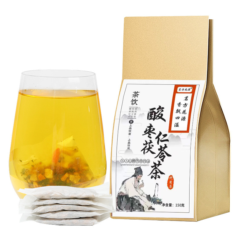 茗方花源 酸棗仁茯苓茶袋泡茶袋泡茶獨(dú)立包裝組合茶150克袋批發(fā)OEM代加工