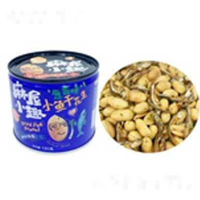 大洋麻屋小趣香蔥味小魚干花生罐裝