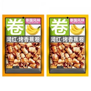 啟巧泰國風情網紅烤香蕉卷50克膨化食品