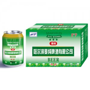 麥純啤酒8°320ml綠罐