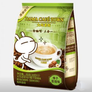 大馬老街3合1榛子炭燒味即溶白咖啡固體飲料