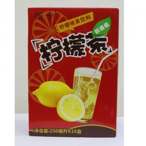 佰卡檸檬茶盒裝1X16禮盒裝紙箱