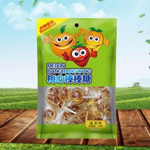 心味果園綠茶味棒棒糖120g