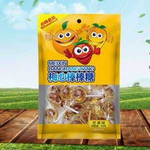 心味果園芒果味梅心棒棒糖120g