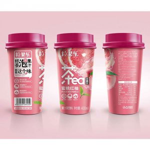 粒果樂蜜桃紅柚果汁茶飲料400ml