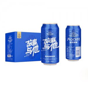青島故事與他啤酒罐裝藍色500ml