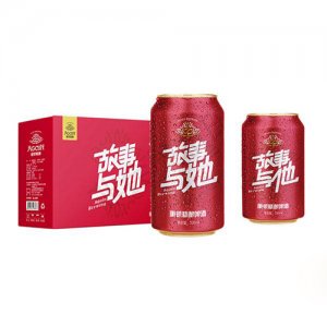 青島故事與她啤酒罐裝紅色330ml