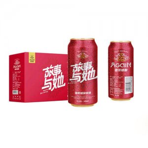 青島故事與她啤酒罐裝紅色500ml