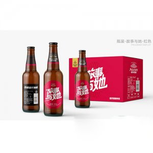 青島故事與她啤酒瓶裝紅標330ml