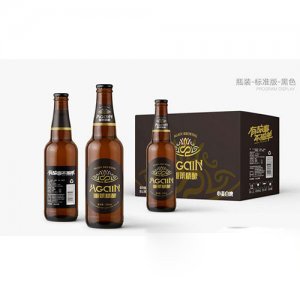青島重萊精釀啤酒瓶裝黑標330ml