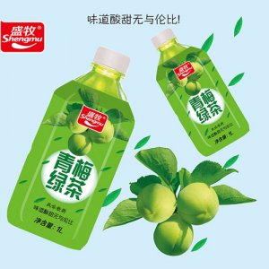 盛牧青梅綠茶風味飲料1L