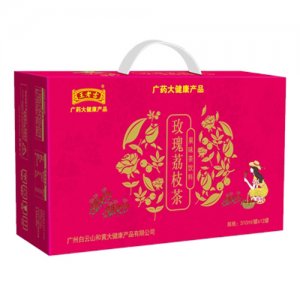 王老吉沁茗山玫瑰荔枝茶310mlx12瓶